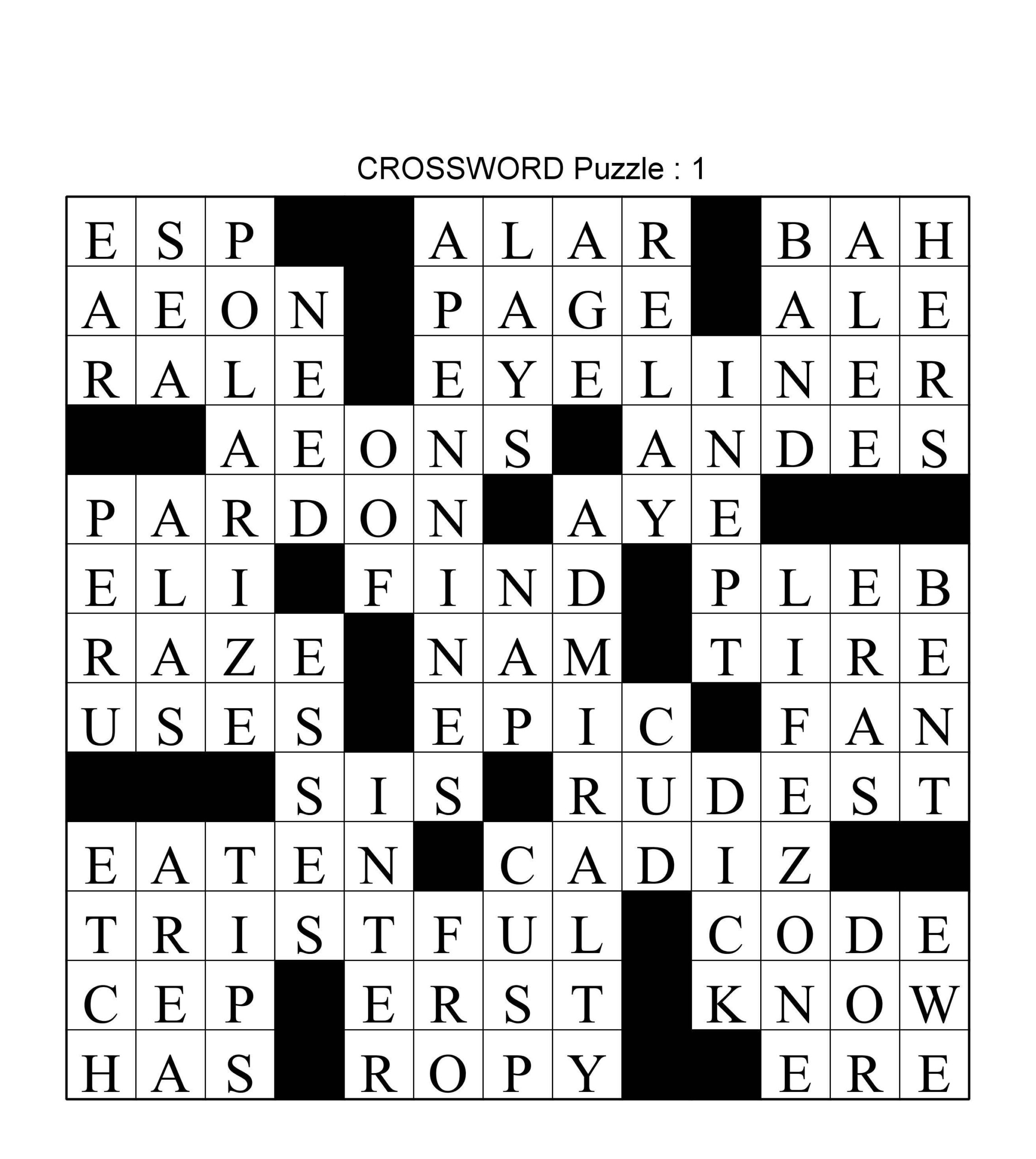 Crossword Puzzle Printables For Adults 100 Crosswords With Solutions Instant Download Large Print Fun Activities Book For Seniors Etsy