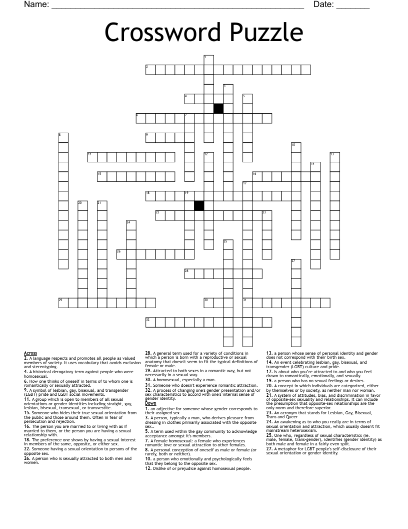 Crossword Puzzle WordMint