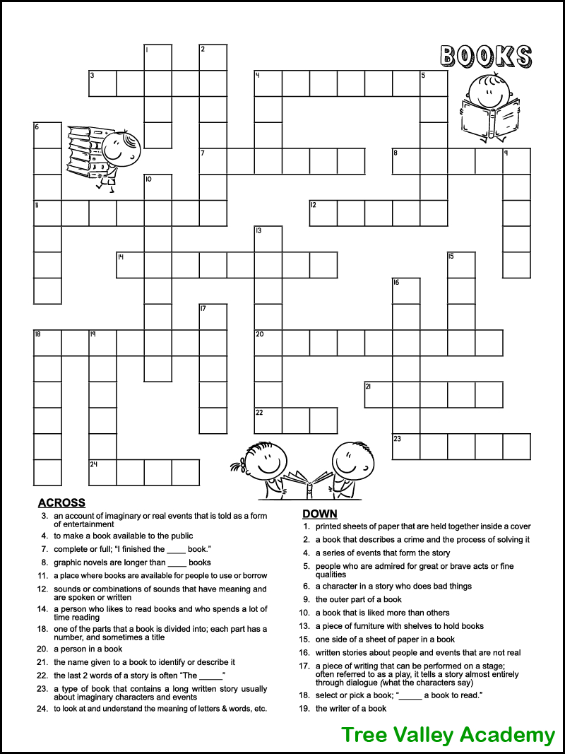 Crossword Puzzles For 4th Graders Printable All FREE Printables