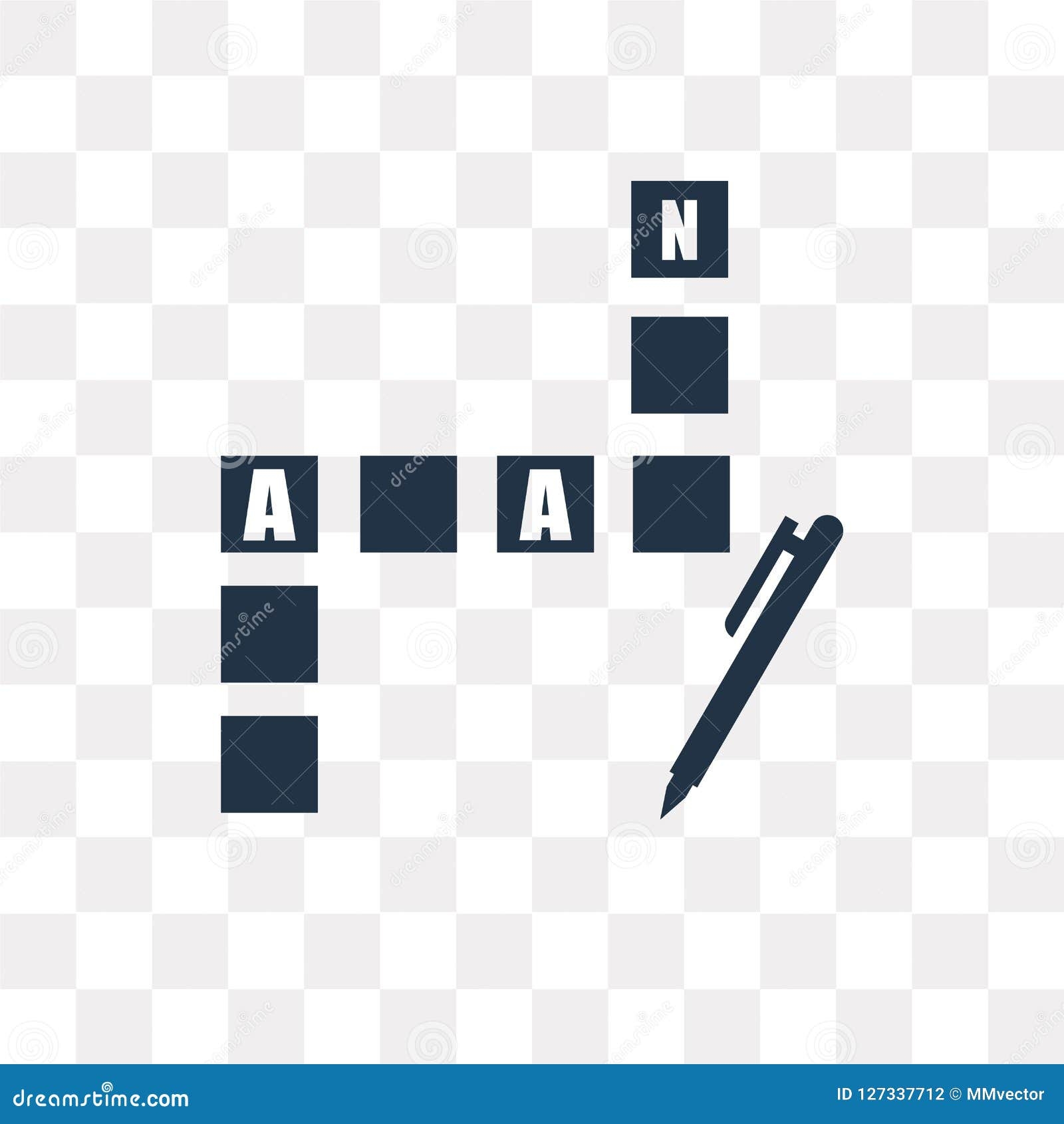Crossword Vector Icon Isolated On Transparent Background Crossword Transparency Concept Can Be Used Web And Mobile Stock Vector Illustration Of Puzzle Transparent 127337712
