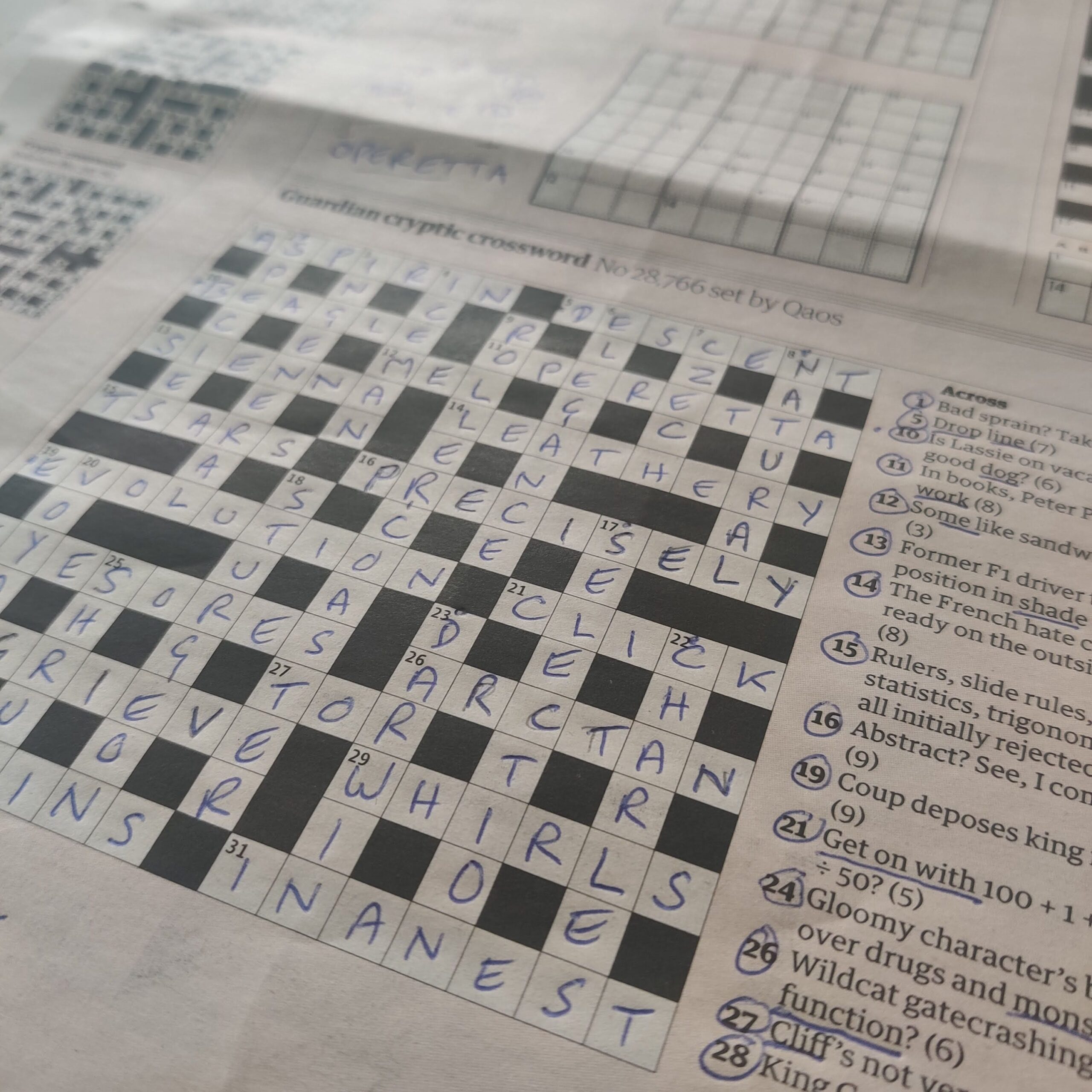 gloominess crossword clue