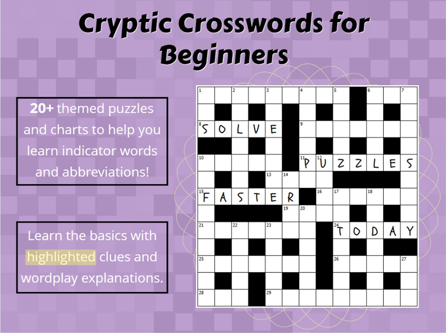 Cryptic Crosswords For Beginners Ebook How To Play Guided Step by step Walkthrough Hidden Word Clues Anagrams Homophones More Etsy
