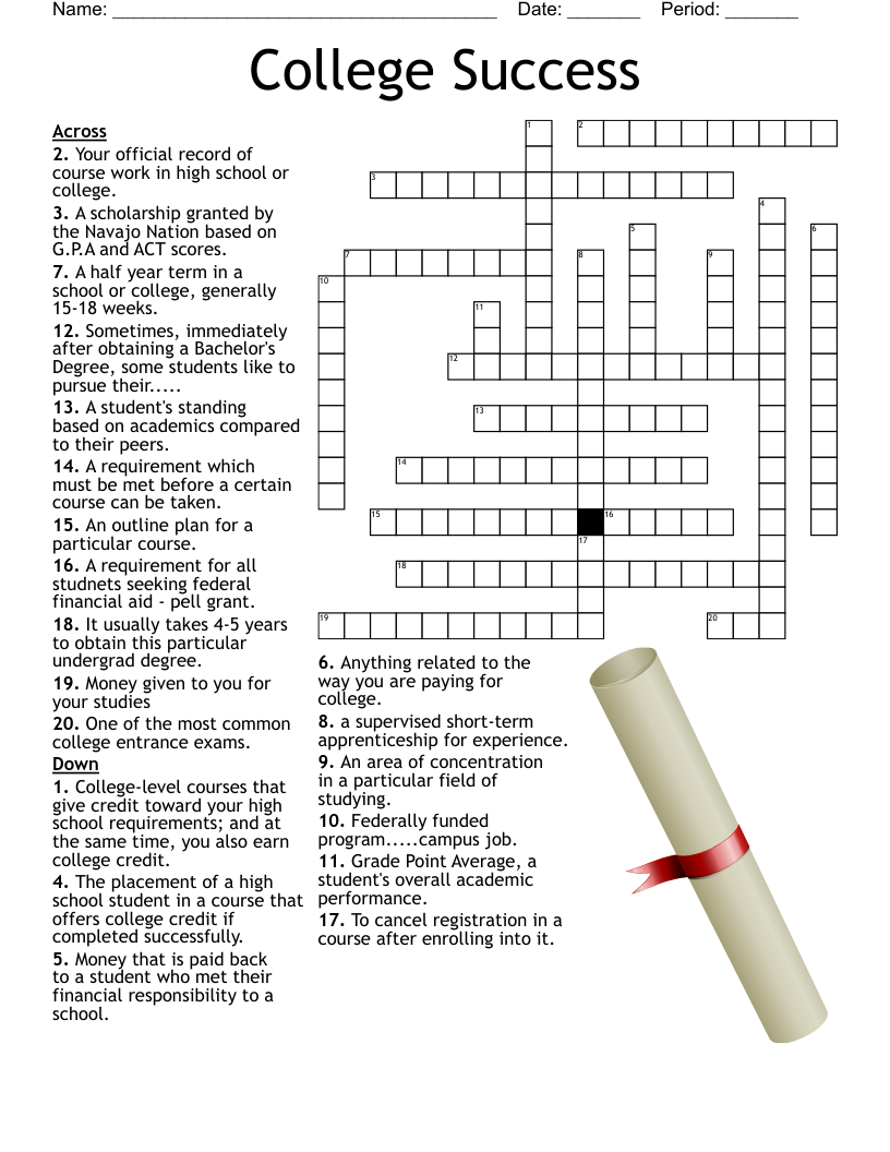 CTE Vocab Crossword WordMint