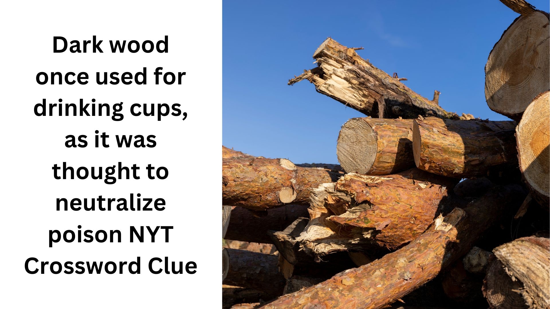 Dark Wood Once Used For Drinking Cups As It Was Thought To Neutralize Poison NYT Crossword Clue September 2 2024