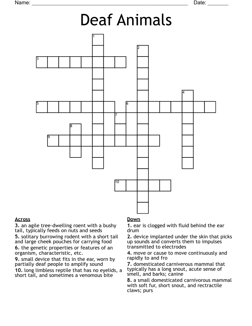 burrowing rodent crossword clue