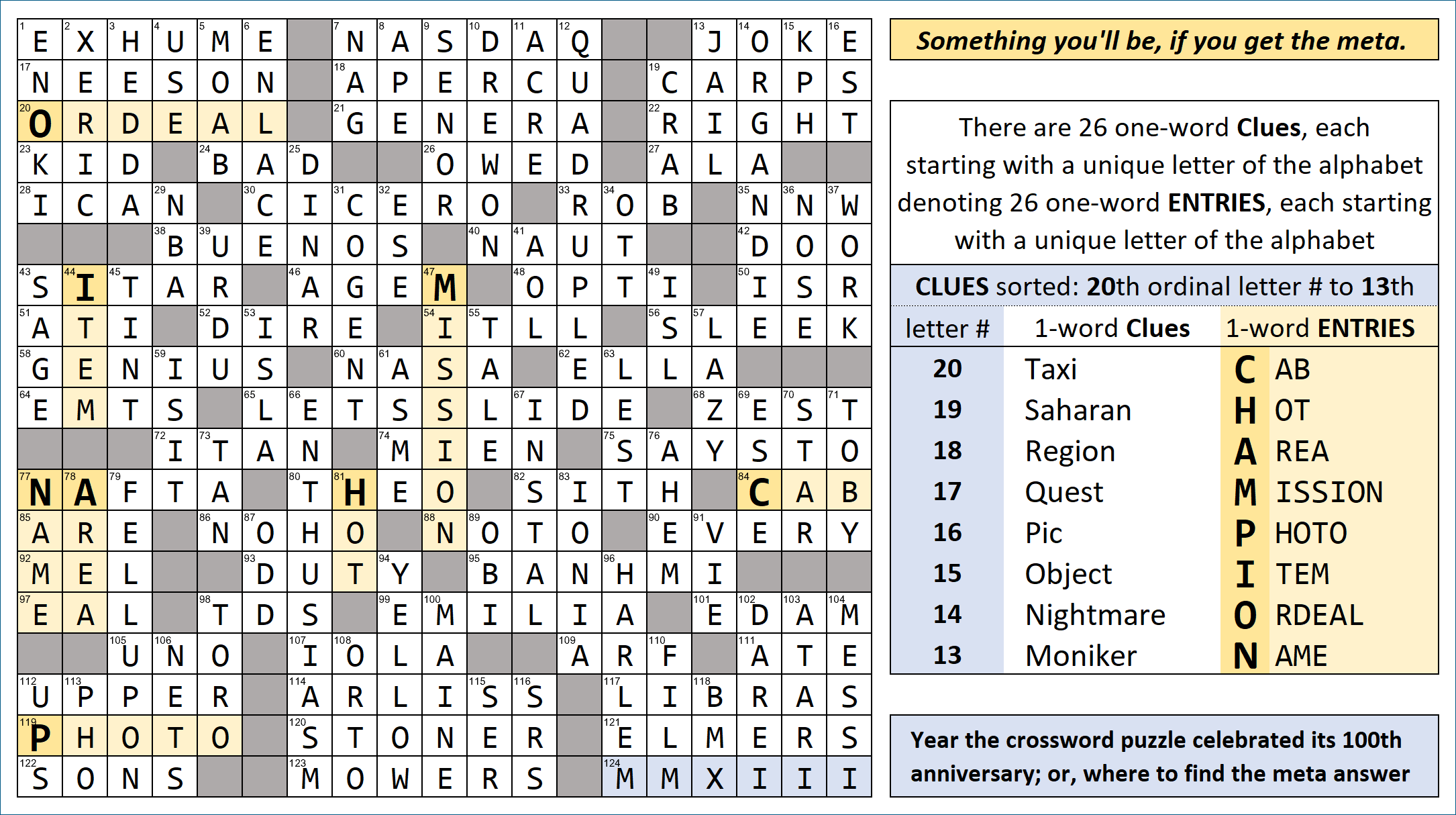 December 2022 Matt Gaffney s Weekly Crossword Contest