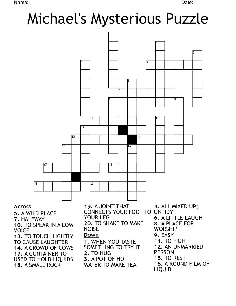 Double Consonant Crossword WordMint