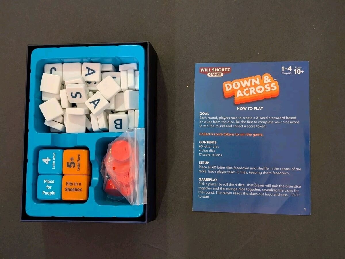 Down Across Will Shortz Games Crosswords Like Scrabble EBay Down Across Will Shortz Games Crosswords Like Scrabble EBay