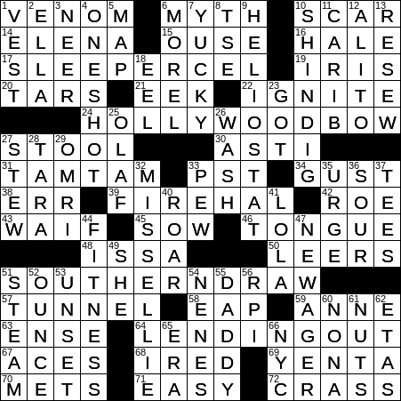 Drawing Crossword Clue At PaintingValley Explore Collection Of 