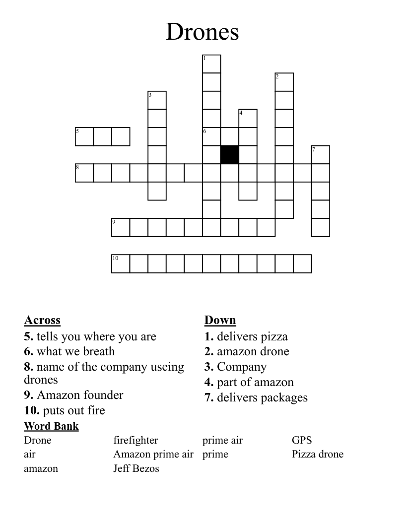 Drones Crossword WordMint