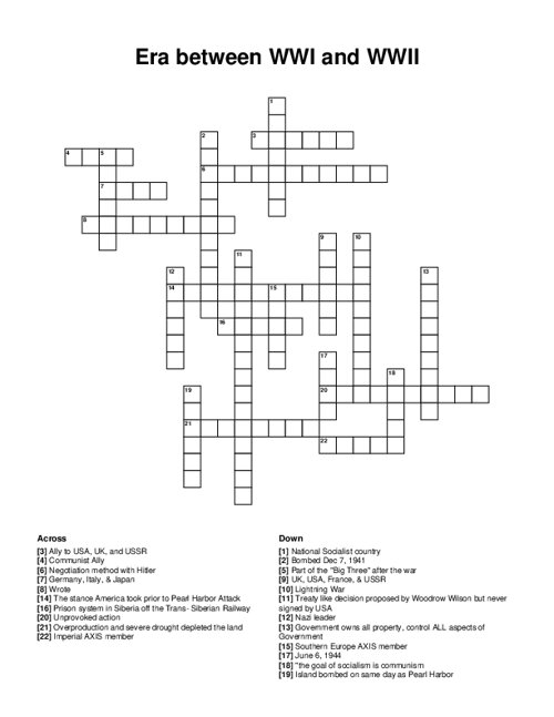 Early Explorers Crossword Puzzle