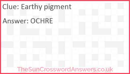 earthy color crossword puzzle clue earthy color crossword puzzle clue