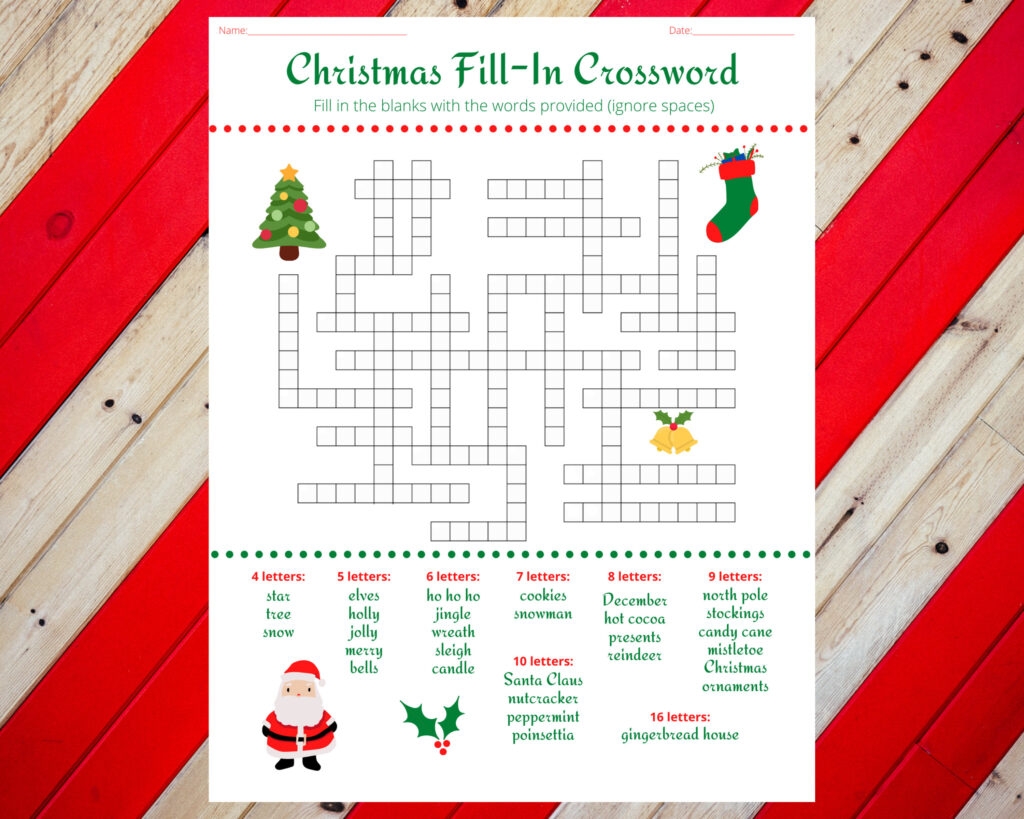 Easy Christmas Crossword Puzzles Printable Mary Crossword Puzzles