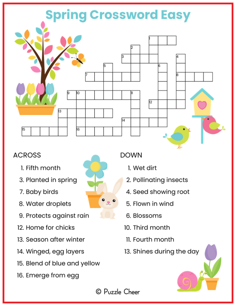 spring crossword puzzle clue