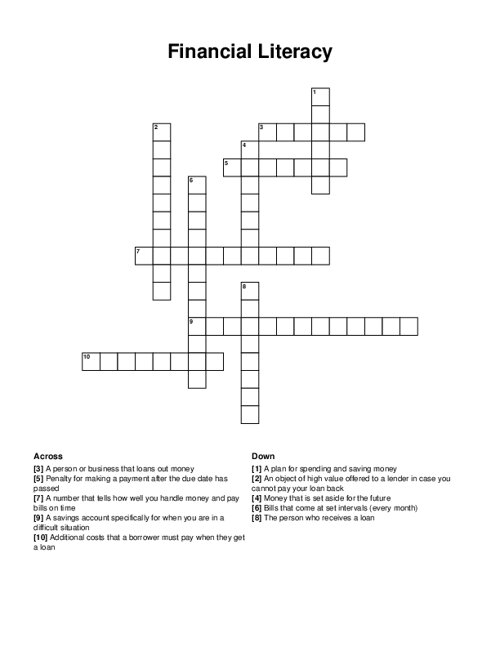 Economics Terms Crossword Puzzle Economics Terms Crossword Puzzle
