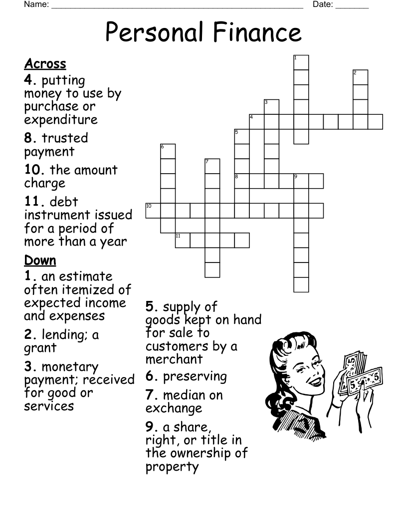 Economics Vocabulary Crossword WordMint