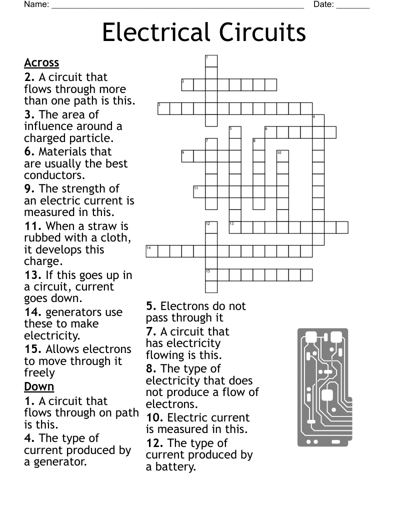 electrical unit crossword clue