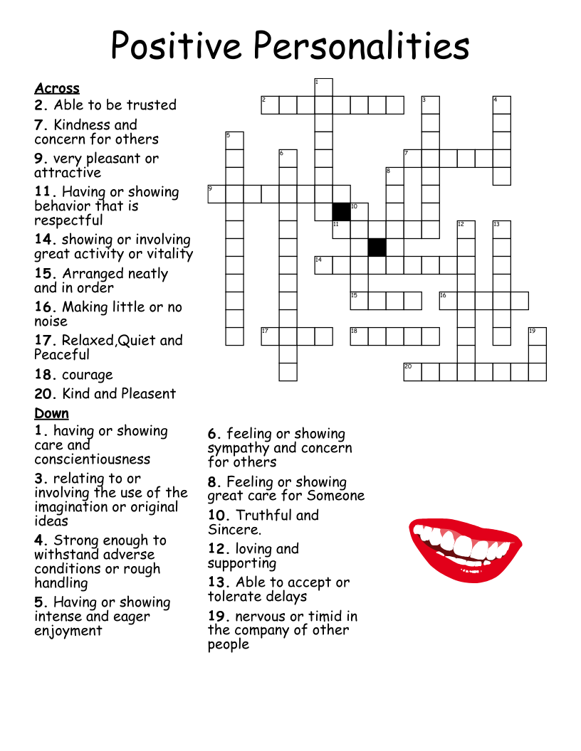 Emotions Crossword WordMint Emotions Crossword WordMint