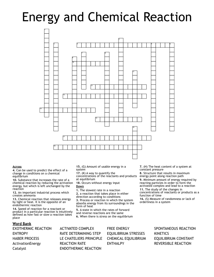 Equilibrium Crossword WordMint