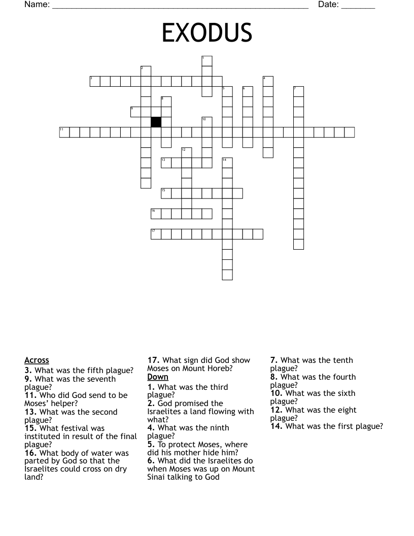 EXODUS Crossword WordMint