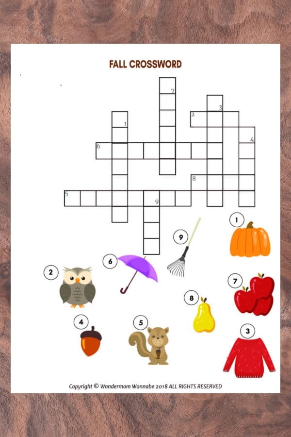 Fall Crossword Puzzle For Kids Emma Crossword Puzzles Fall Crossword Puzzle For Kids Emma Crossword Puzzles
