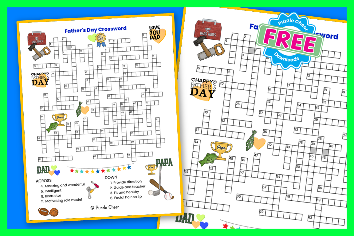 Father s Day Crossword Puzzle Puzzle Cheer
