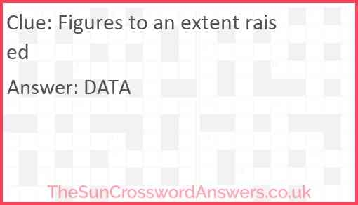 Figures To An Extent Raised Crossword Clue TheSunCrosswordAnswers co uk