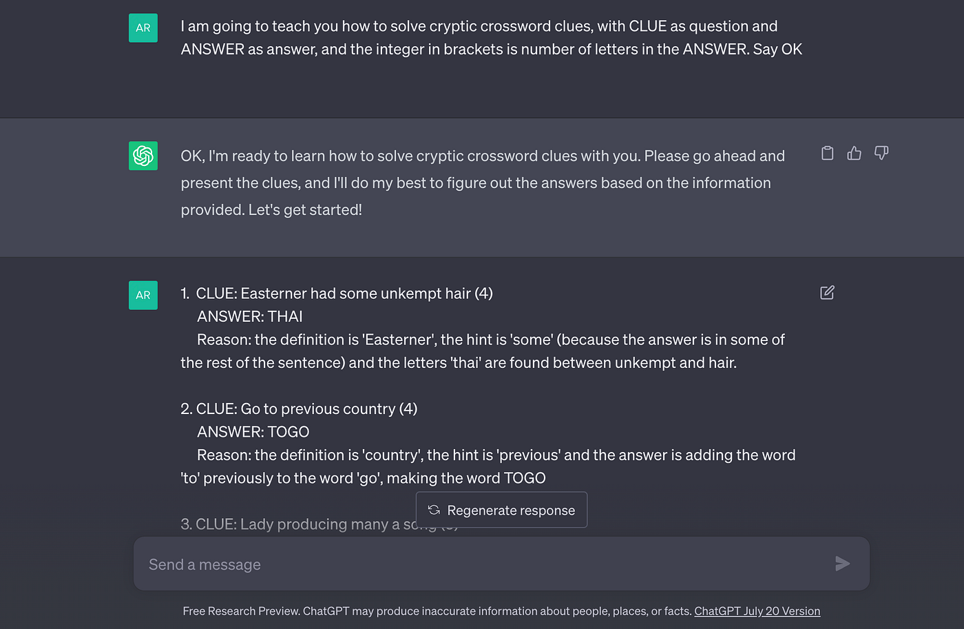 Fine Tuning A LLM To Generatively Solve Cryptic Crossword Clues PART 1 2 By Armen Bodossian Medium
