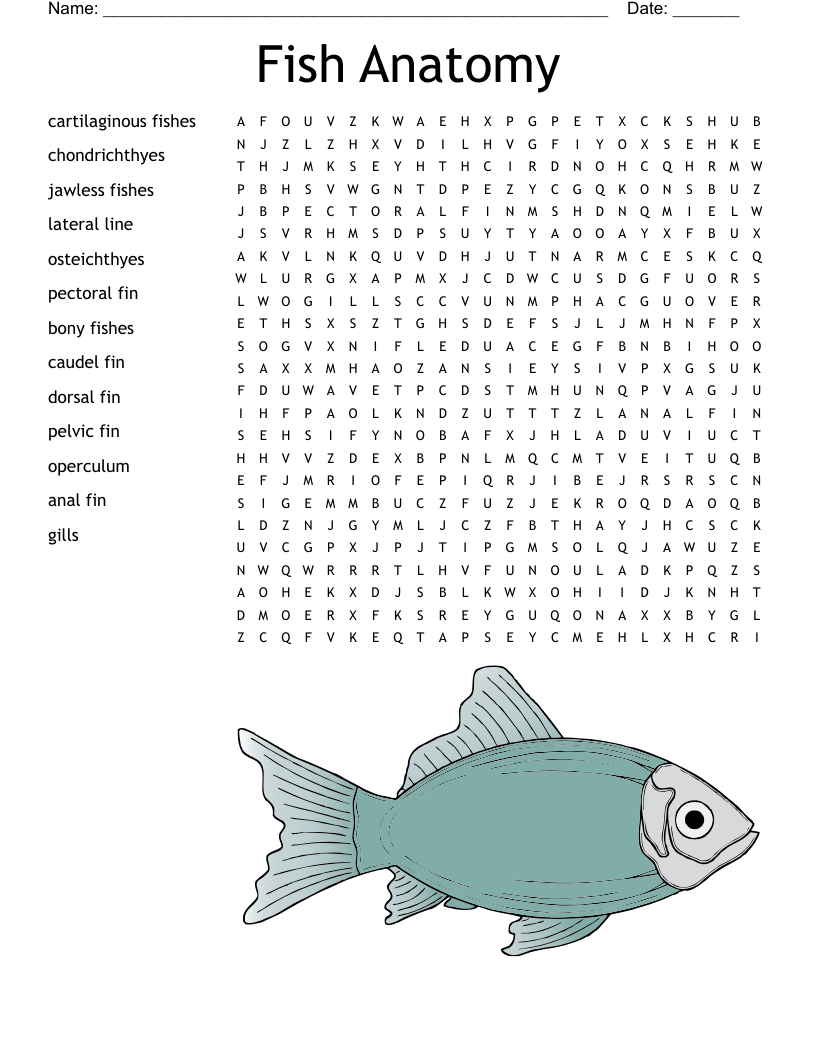 Fish Crossword WordMint