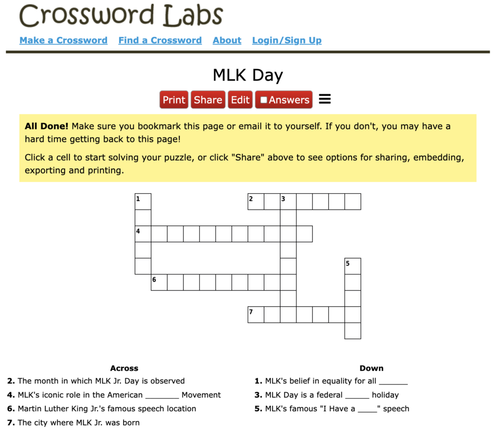 Five Free Crossword Puzzle Makers TCEA TechNotes Blog Five Free Crossword Puzzle Makers TCEA TechNotes Blog