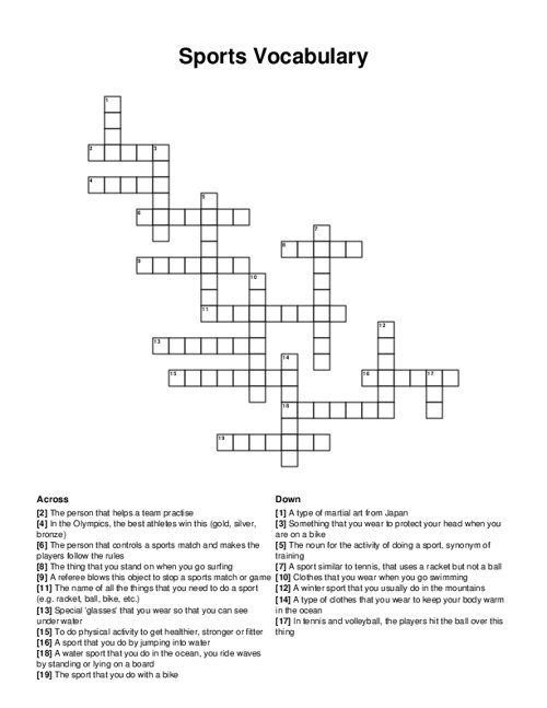 Football Crossword