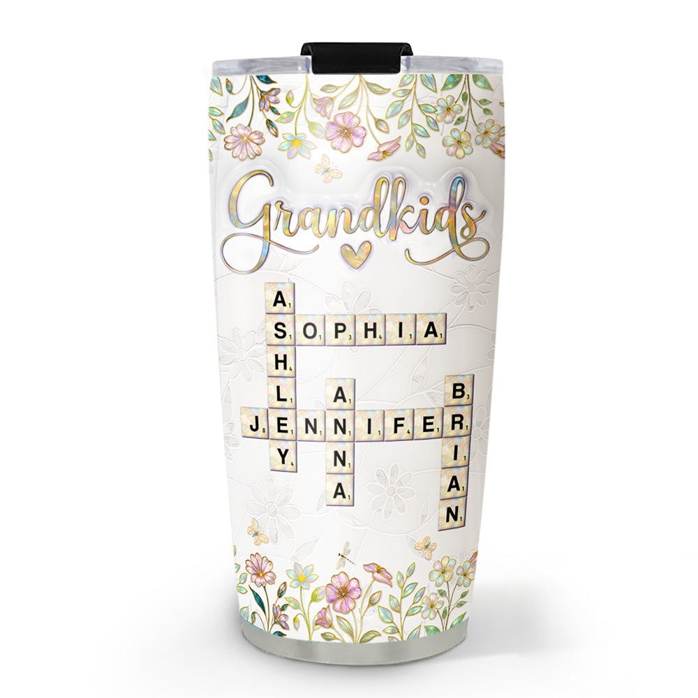 For Family Love My Grandkids Crossword Mother Of Pearl Personalized Custom 3D I Custom Name For Family Love My Grandkids Crossword Mother Of Pearl Personalized Custom 3D I Custom Name