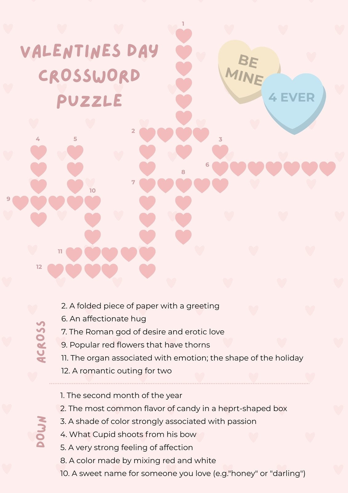 Free And Customizable Crossword Puzzle Templates Canva
