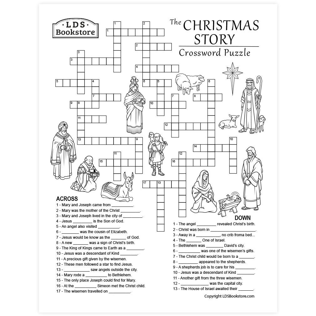 Free Christmas Crossword Puzzles To Print Mary Crossword Puzzles