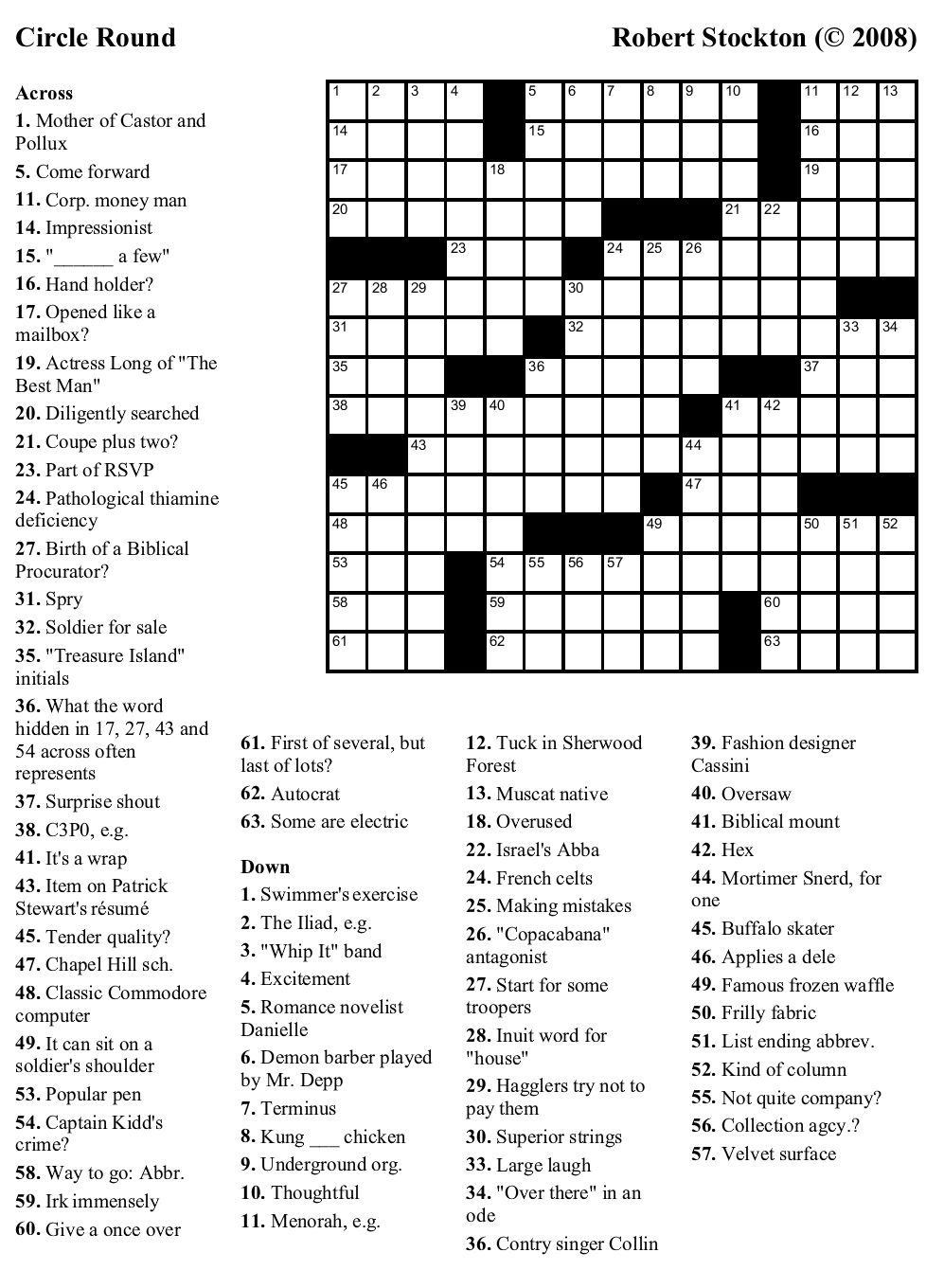 Free Crossword Puzzle 42 Circle Round Beekeeper Crosswords Free Crossword Puzzle 42 Circle Round Beekeeper Crosswords