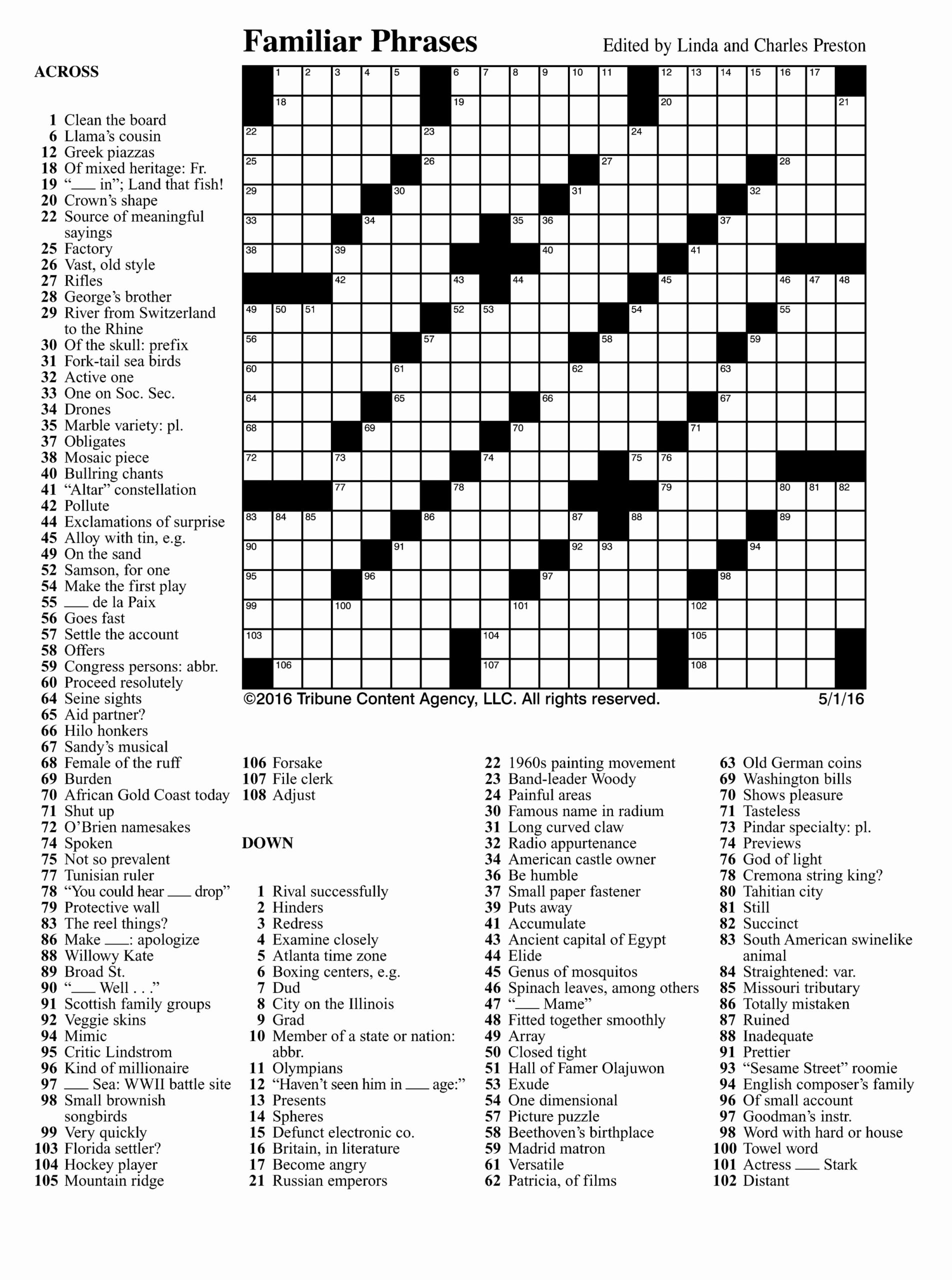 Free Crossword Puzzles Printable Pdf Printable Coloring Free