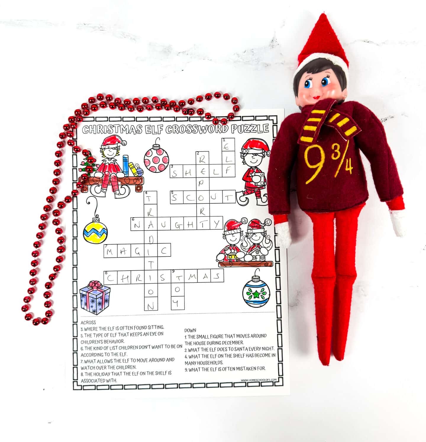 Free Elf On The Shelf Crossword Puzzle Free Elf On The Shelf Crossword Puzzle