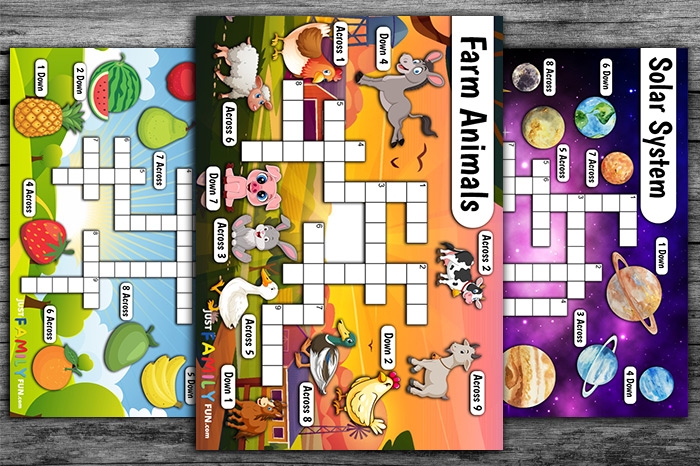 Free Printable Kids Crossword Puzzles Just Family Fun