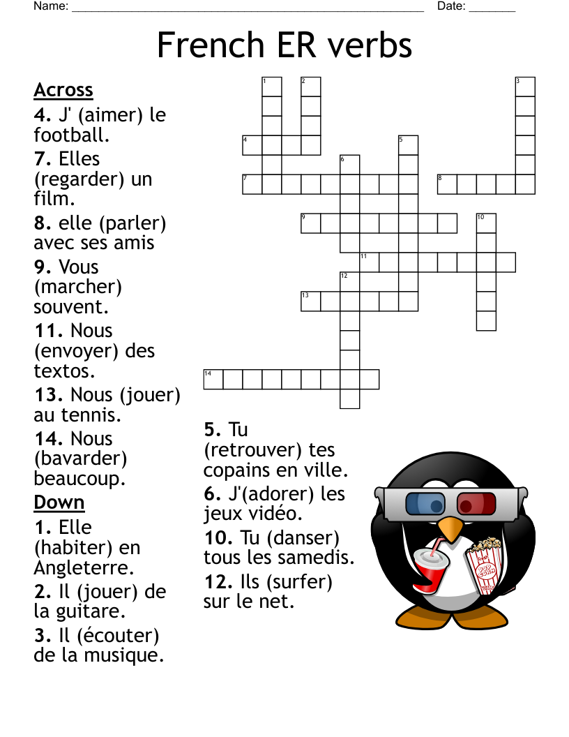French Crossword WordMint French Crossword WordMint