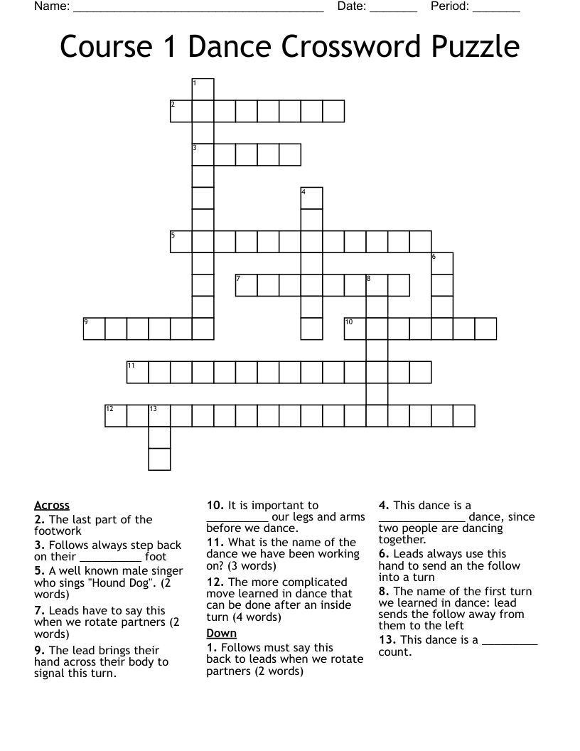 French Folk Dance Crossword Prntbl concejomunicipaldechinu gov co