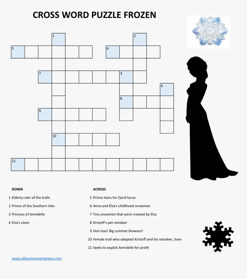 Frozen Princess Crossword