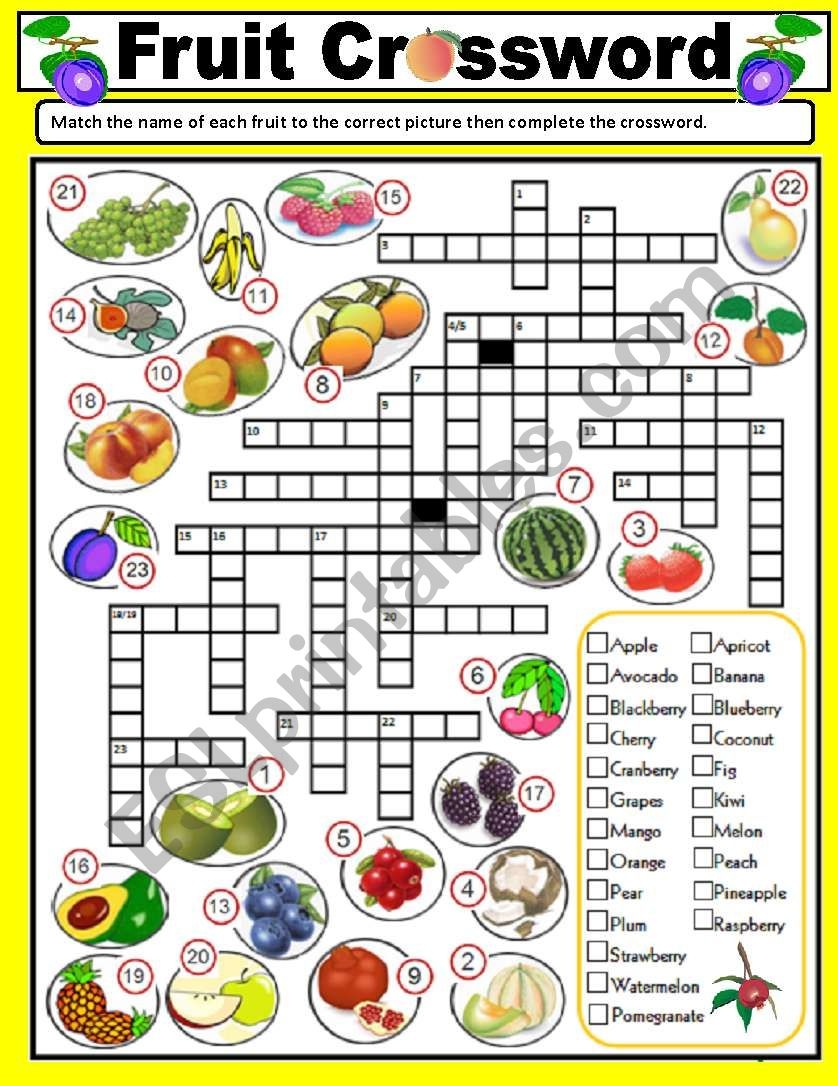 fleshy fruit crossword puzzle clue