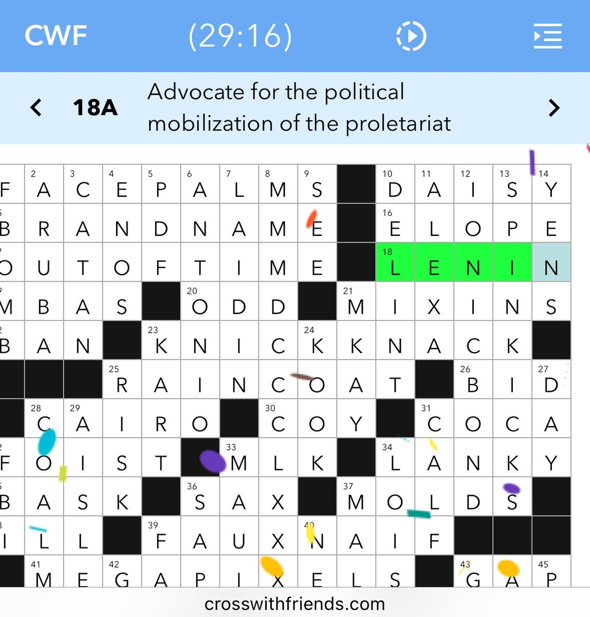 Fun Clue In The NYT Saturday Crossword Today
