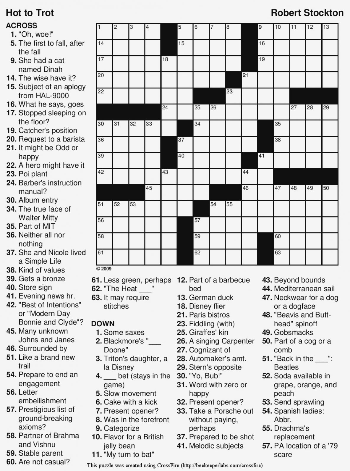 Fun Free Easy Printable Crossword Puzzles Easy Printables For 