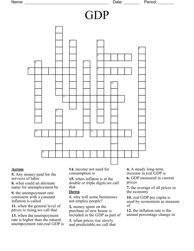 GDP Crossword WordMint