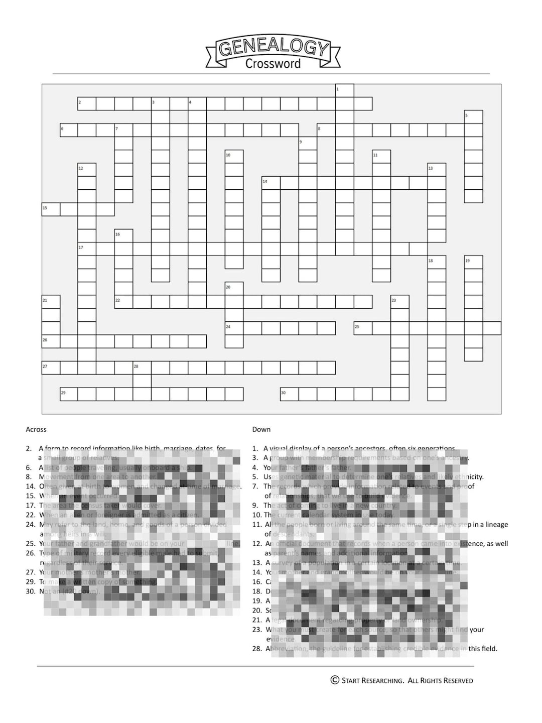 Genealogy Crossword Puzzle 2024 With Separate Answer Key Digital Download Print At Home Fun Ice Breaker Family History Etsy Genealogy Crossword Puzzle 2024 With Separate Answer Key Digital Download Print At Home Fun Ice Breaker Family History Etsy