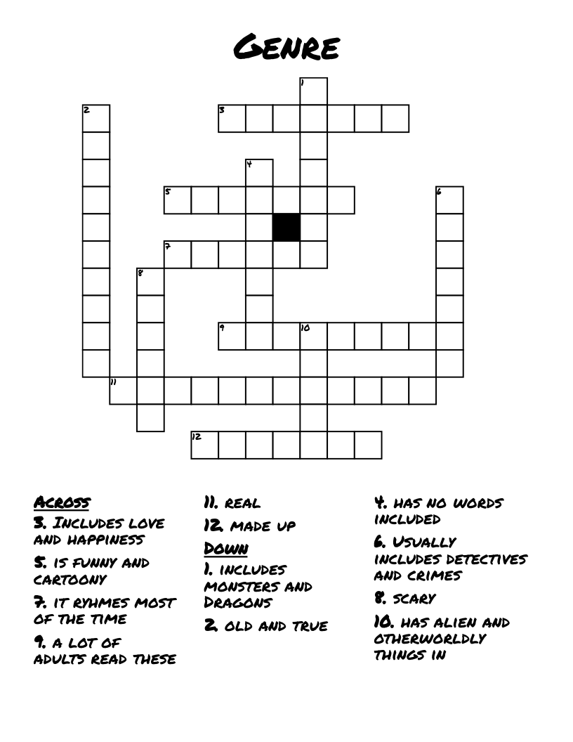 Genre Crossword WordMint