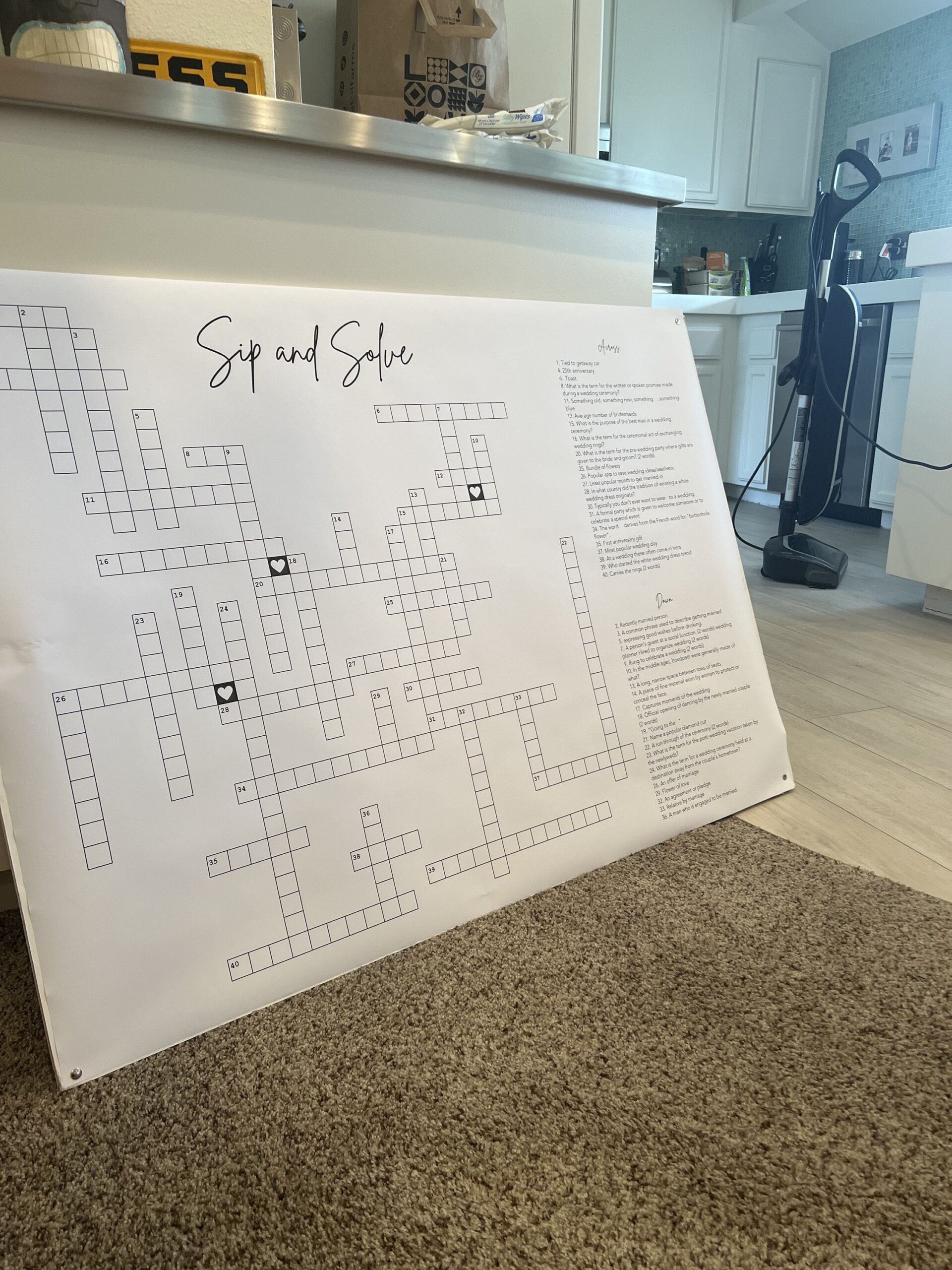 Giant Crossword Puzzle Crossword Puzzle Wedding Activity Lawn Games 