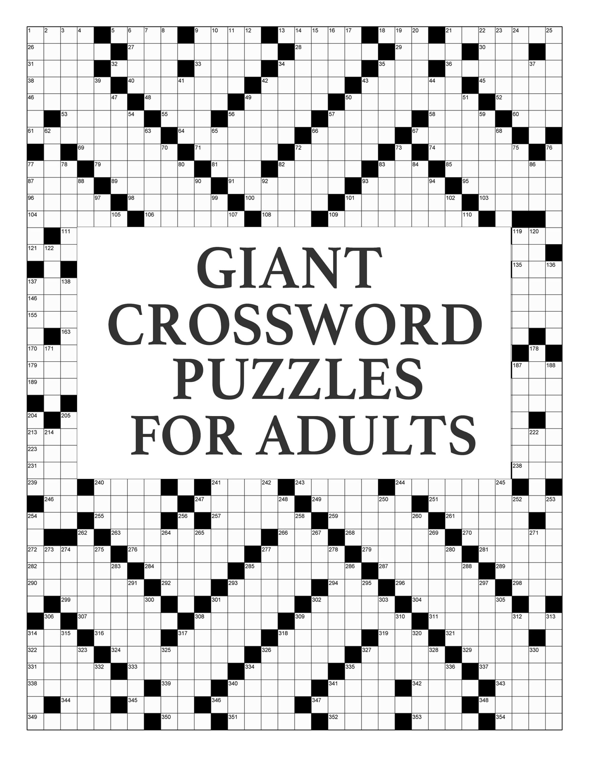 Giant Crossword Puzzle Printable Free Printable Coloring Pages