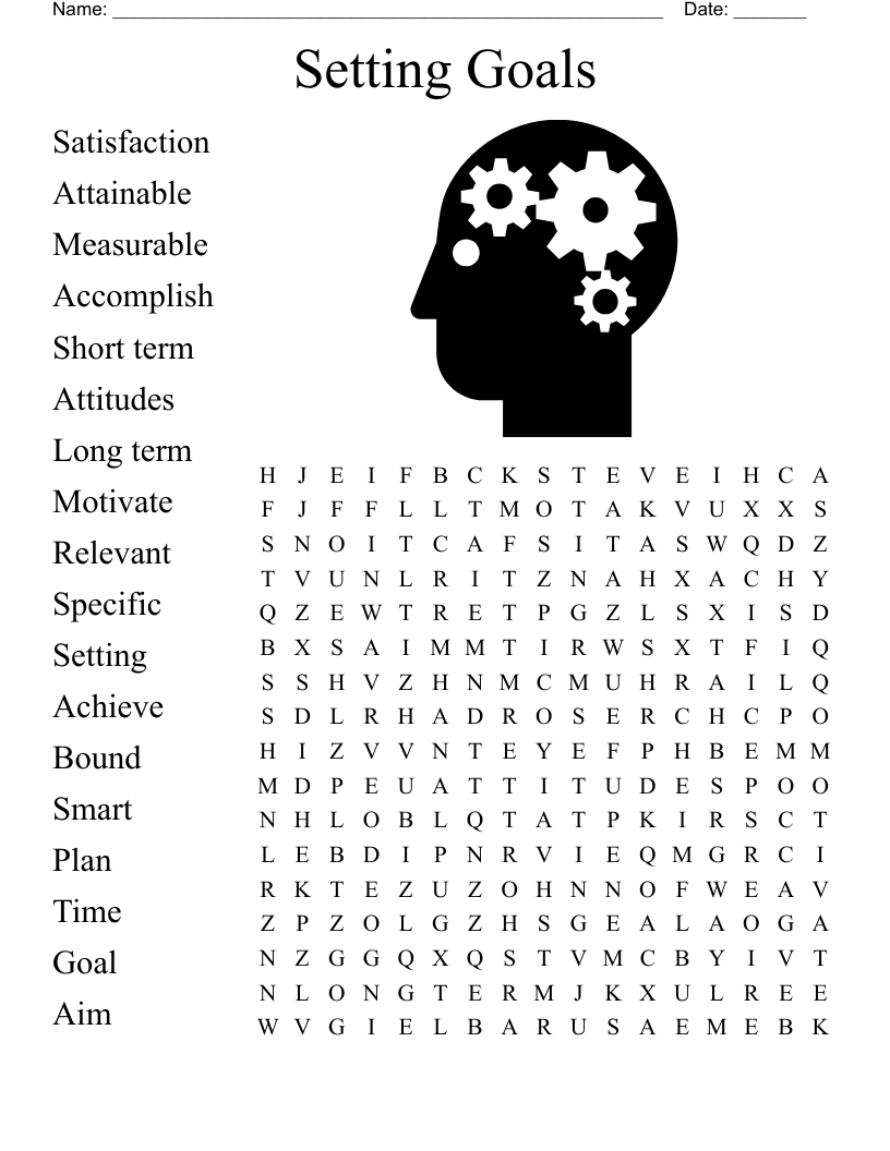 Goals Crossword WordMint